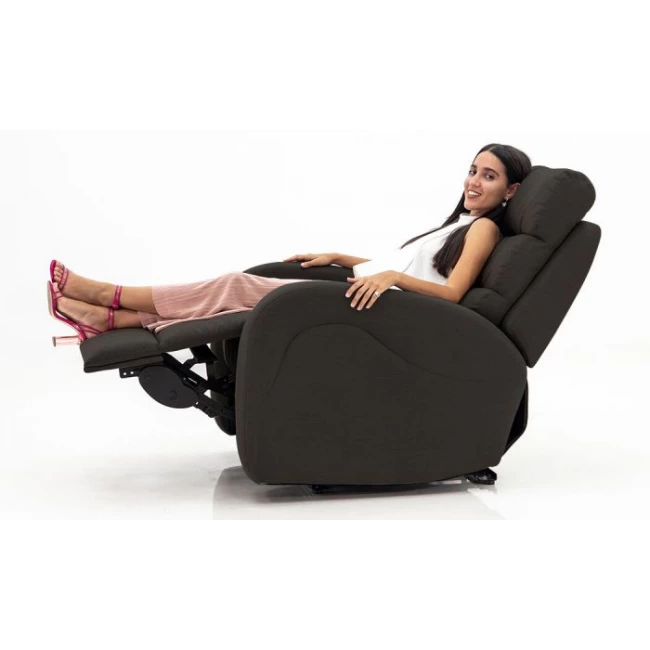 Electric armchair, TV armchair, Living room armchair, Insulated springs, Electric footrest Dark grey color Electric armchair, TV armchair, Living room armchair, Insulated springs, Electric footrest Dark grey color