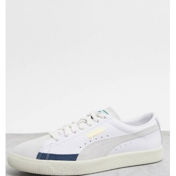 נעלי PUMA- בצבע לבן פס אפור כחול-משלוח חינם