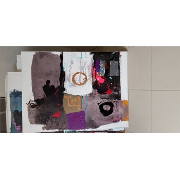 ציור מקורי של משה ליידר צבעים חיים אבסטרקט 6 ציור מקורי של משה ליידר צבעים חיים אבסטרקט 6