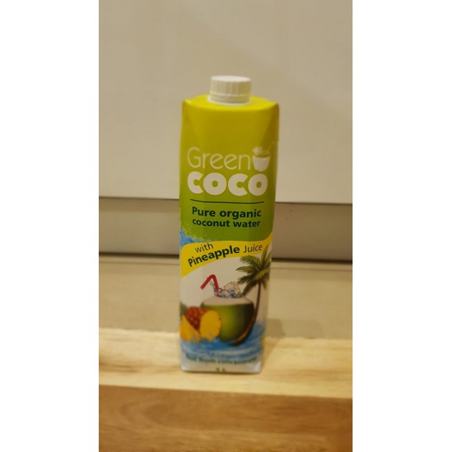GREEN COCO 5-литровое органическое кокосовое водное шасси с ананасовым соком бесплатно Домашняя доставка