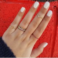 טבעת זהב איטרניטי -טבעת משובצת משלימה- טבעת נצח משובצת