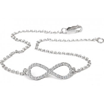 צמיד אינפיניטי יהלומים בזהב 14 קרט