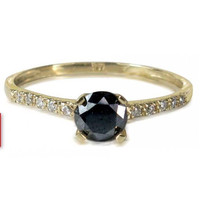 Нежное и уникальное кольцо с бриллиантом из 14-каратного золота