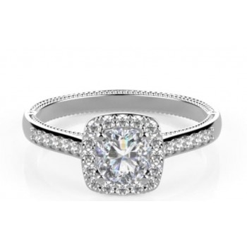 מבצע טבעת אירוסין זהב לבן,טבעת יהלומים מרובעת 1.20 קראט,  טבעת יהלומים לאשה-משלוח חינם