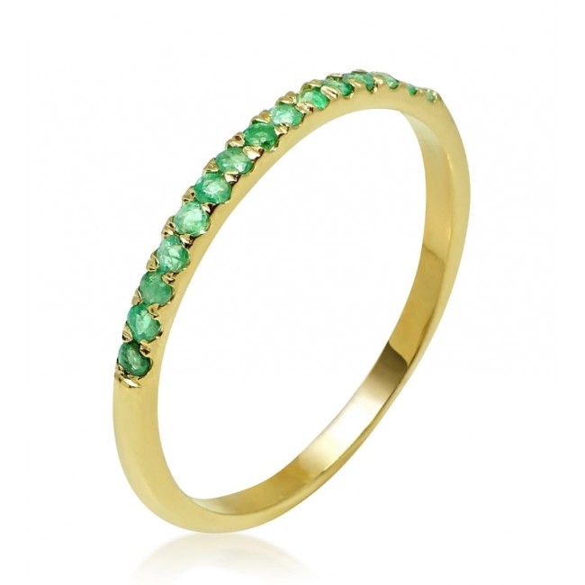 טבעת זהב איטרניטי -טבעת משובצת משלימה- טבעת נצח משובצת
