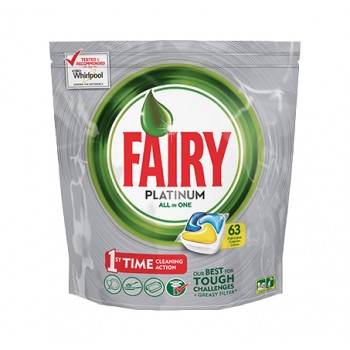 2 מארזי טבליות למדיח Fairy Platinum בכל מארז 63 יחידות 2 מארזי טבליות למדיח Fairy Platinum בכל מארז 63 יחידות