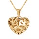 Цепочка с кулоном в виде сердца украешнным алмазами Faoh, золото 14k 