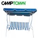 Seesaw 3 seats with a strong and standing girl, a roof shading from the CAMPTOWN sun