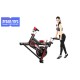Professional spinning bicycles with adjustable seat and clock showing speed, distance, burning calories and more