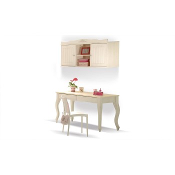 שולחן כתיבה מעץ מלא, כולל כוורת תלייה, משולב עץ ופורניר אורן, פרזול חזק עם זוג מגירות אחסון**משלוח והרכבה חינם**