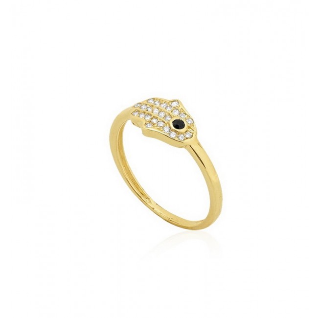 Золотое кольцо с бриллиантом K14