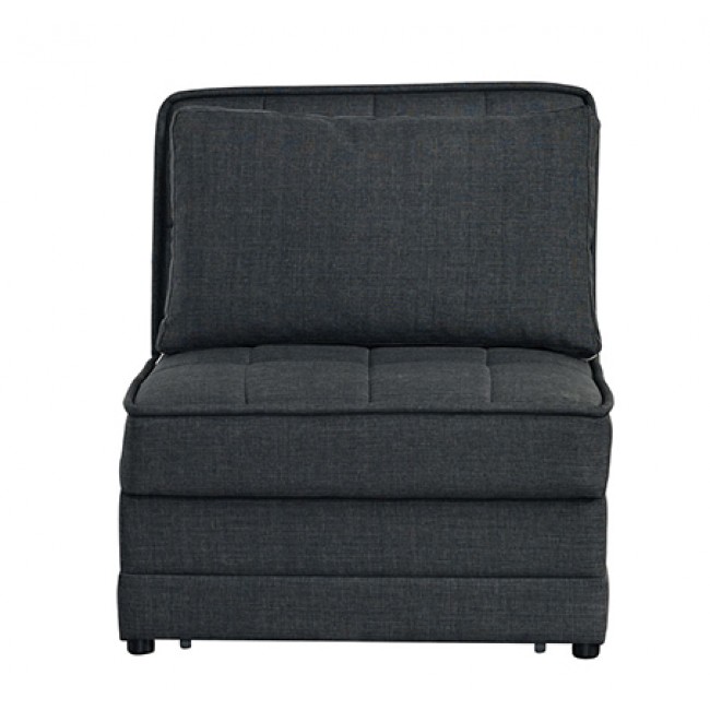 Single armchair opening for bed with linen box