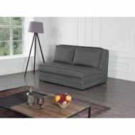 ספה קטנה לאירוח הכוללת כריות נפתחת למיטה זוגית מרופדת בבד קל לניקוי 