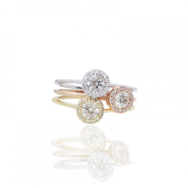 טבעות יהלומים בסגנון HALO))  טבעת מרשימה , עשויה בקוים עדינים.
