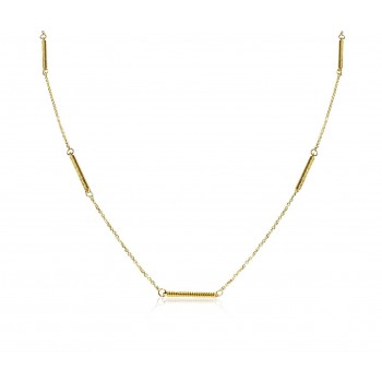 שרשרת זהב מעוצבת לגבר ב-14 קאראט צהוב/ לבן