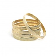 צמיד מרוקאי מחוספס רחב בציפוי זהב