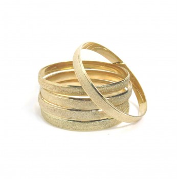 צמיד מרוקאי מחוספס רחב בציפוי זהב