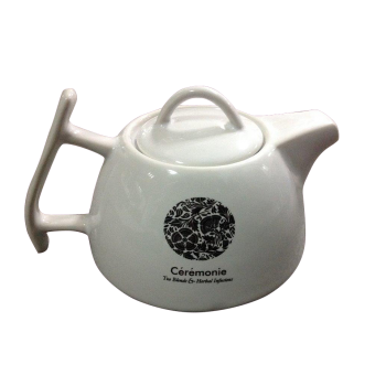 Белый керамический заварной чайник