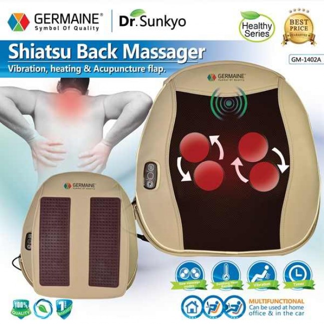 Shiatsu massage device including heat