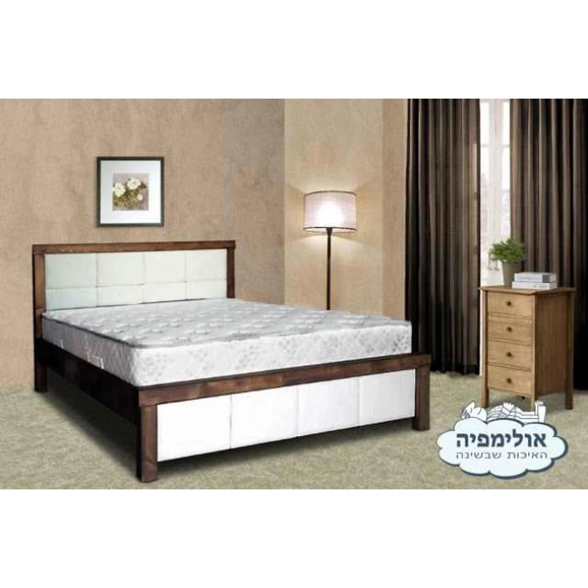 מיטת עץ מלא  + מזרן מתנה, דגם רותם
