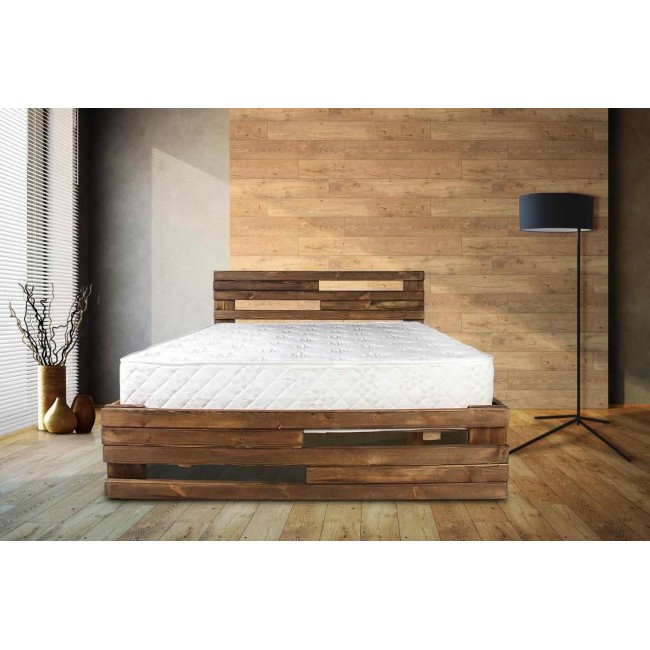 سرير صنوبر كامل الخشب