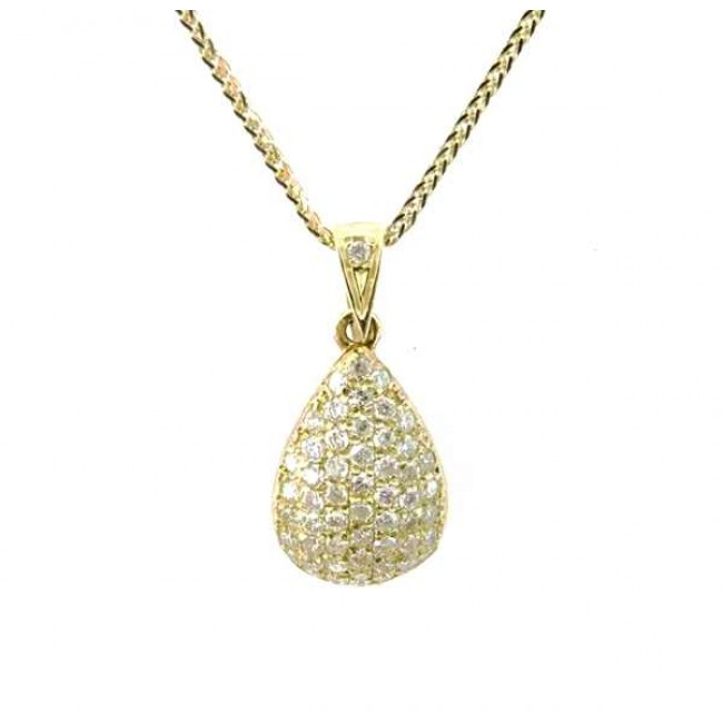 Gold, 14k (Diamond carpet) necklace and Pendant
