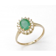 عملية الزمرد والماس الذهب 14 قيراط نموذج ديانا الحرة الشحن