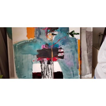 ציור אבסטרקט 140/130 של האומן משה ליידר ציור אבסטרקט 140/130 של האומן משה ליידר