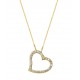 Ожерелье и 14-каратное золото в форме сердца с бриллиантами 0.18 CT