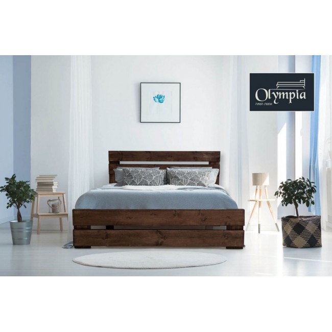 מיטה עשויה עץ אורן מלא בשלושה צבעים לבחירה כולל מזרן קפיצים מתנה 5037 משלוח חינם
