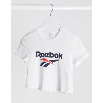 חולצת בטן Reebok צבע לבן חולצת בטן Reebok צבע לבן