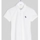 חולצת פולו נשים Abercrombie & Fitch בצבע לבן-משלוח חינם