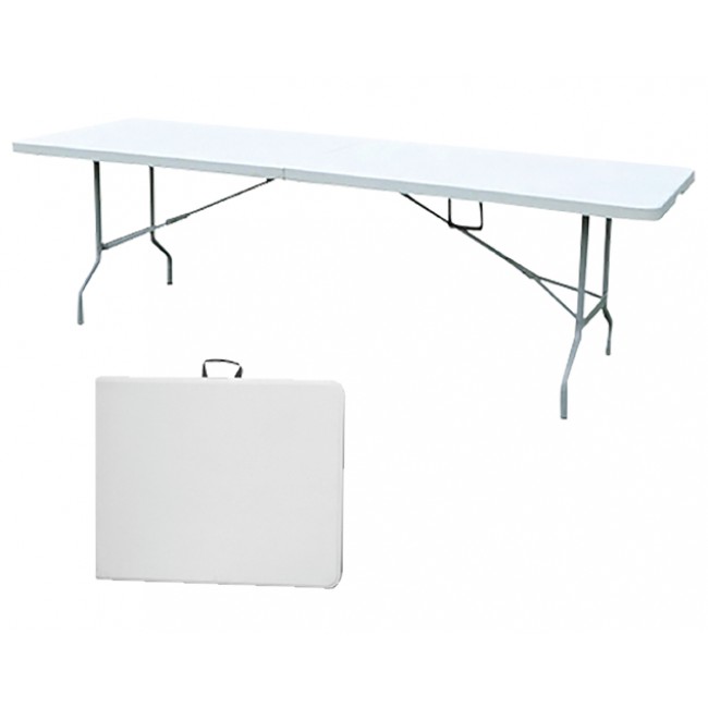 שולחן מתקפל לפיקניק לחצר 1.8 מ' לבן  משלוח חינם