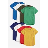 SALE-מארז צבעוני-שמיניית חולצות טי בייסיק קצרות (3 חודשים עד גיל 7)-משלוח חינם