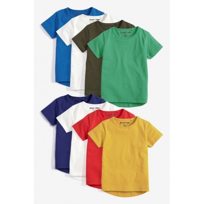SALE-Цветные шасси-короткие основные футболки (от 3 месяцев до 7)-Бесплатная доставка