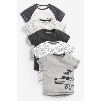 SALE-מארז חמישיית חולצות טי קצרות עם קרוקודילים (3 חודשים עד גיל 7)-משלוח חינם SALE-מארז חמישיית חולצות טי קצרות עם קרוקודילים (3 חודשים עד גיל 7)-משלוח חינם