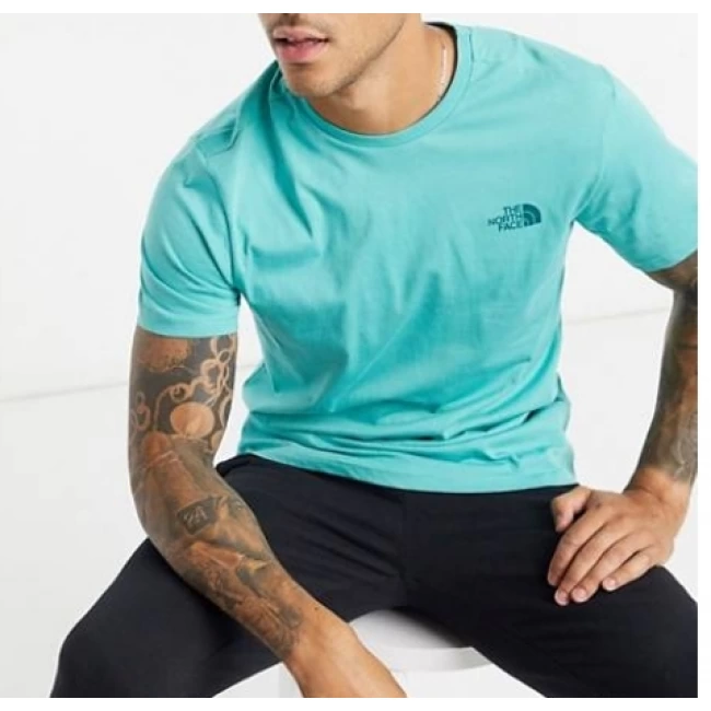 The North Face t-shirt בצבע טורקיז משלוח חינם