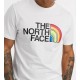 The North Face Rainbow t-shirt- בצבע לבן-משלוח חינם