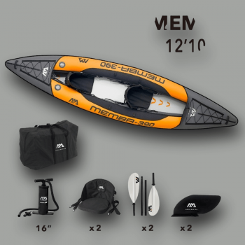 קיאק 2 אנשים ו2 משוטים Memba ME390 מבית Aqua Marina משלוח חינם
