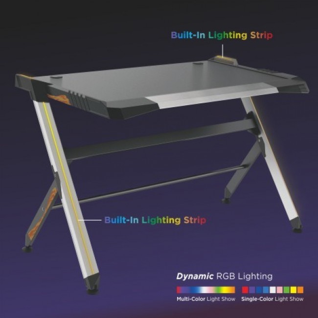 שולחן גיימינג מקצועי עם תאורת GMD01-1 משלוח חינם