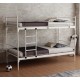 מיטת ילדים קומותיים VOLARE ממתכת בצבע לבן משלוח חינם