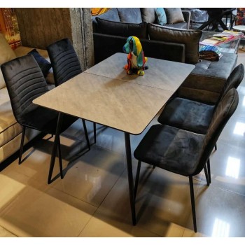 פינת אוכל מלבנית נפתחת | דגם אושן | 120/80 ס"מ | 4 כסאות | משלוח חינם