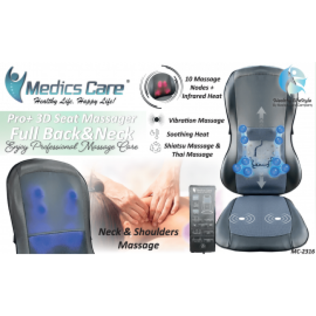 Advanced 3D massage session with 10 innovative medics care technology massage heads