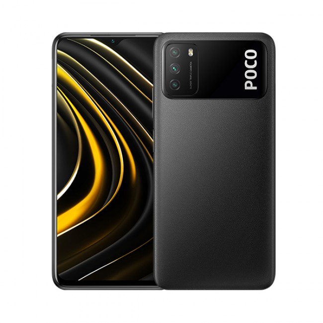 סמארטפון POCO M3 גרסה 4GB פלוס 64GB בצבע צהוב/שחור משלוח חינם