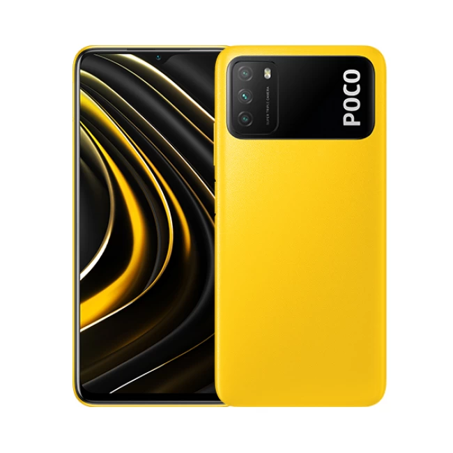 סמארטפון POCO M3 גרסה 4GB פלוס 64GB בצבע צהוב/שחור משלוח חינם סמארטפון POCO M3 גרסה 4GB פלוס 64GB בצבע צהוב/שחור משלוח חינם