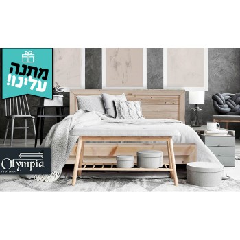 מיטה עשויה עץ אורן מלא עם ראש מיטה, במבחר צבעים כולל מזרן קפיצים מתנה דגם 5016 משלוח חינם מיטה עשויה עץ אורן מלא עם ראש מיטה, במבחר צבעים כולל מזרן קפיצים מתנה דגם 5016 משלוח חינם