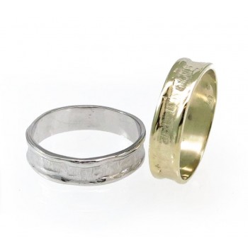 טבעת נישואין לגבר ולאשה בזהב 14 קרט-משלוח חינם