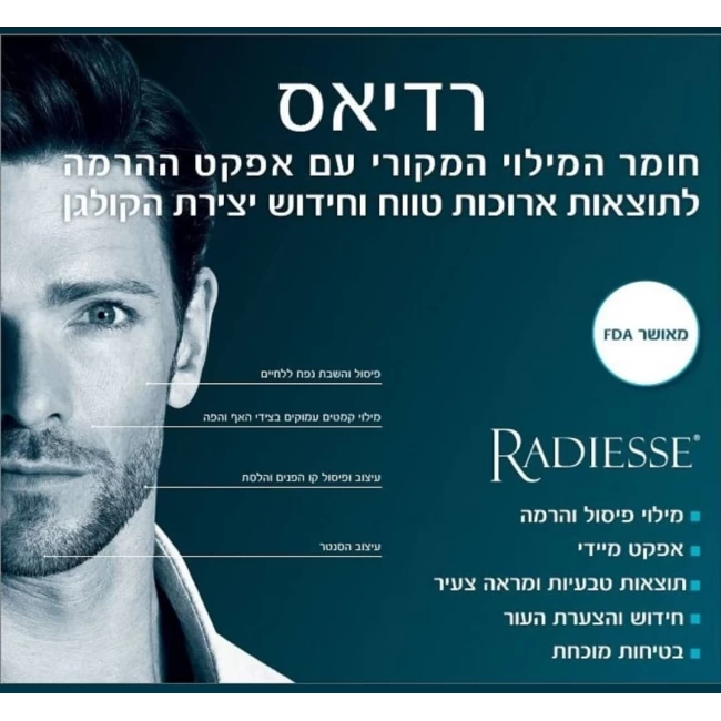 הזרקת קולגן ,RADIESSE ,הרמת צוואר מאושר FDA