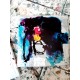 Абстрактная художественная живопись художника Моше Лейдера-Коллажа, стеклянная краска, акриловый размер 30/30 см на холсте могут быть бесплатной доставкой