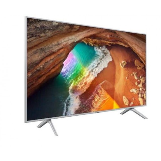 מסך טלויזיה 100 אחוז  צבעים QLED Samsung UHD 55 SMART מסגרת כסופה